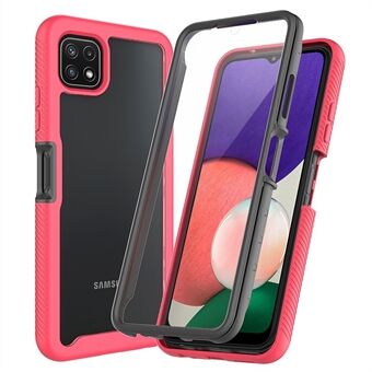 For Samsung Galaxy A22 5G (EU Version) 3-in-1 Full Coverage Phone Case PC + TPU Hybrid Cover with PET Screen Protector