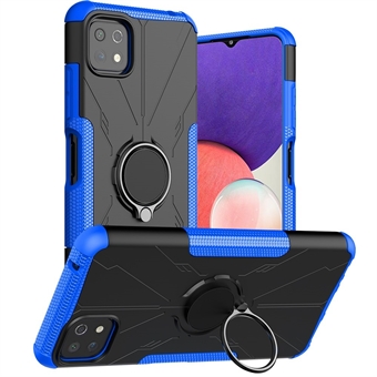 For Samsung Galaxy A22 5G (EU Version) PC + TPU Phone Case Wear-Resistant Back Cover with Adjustable Ring Kickstand