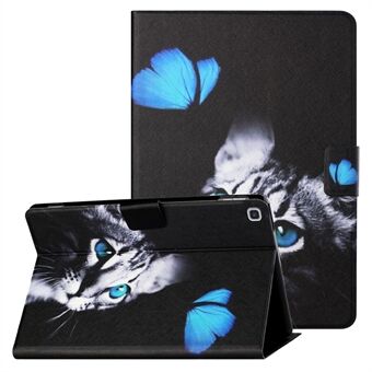 Distinctive Pattern Printing Card Holder Leather Stand Case for Samsung Galaxy Tab A7 Lite 8.7 T220 / T225 Cover