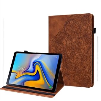 Imprinted Peacock Flower Pattern Leather Tablet Case Cover with Card Holder for Samsung Galaxy Tab A7 Lite 8.7-inch T220/T225