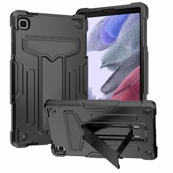 Foldable T-shaped Kickstand PC Silicone Shock-Proof Cover Protector for Samsung Galaxy Tab A7 Lite 8.7-inch