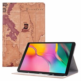 Map Pattern Leather Wallet Tablet Stand Protective Case Cover Shell for Samsung Galaxy Tab A7 Lite 8.7-inch