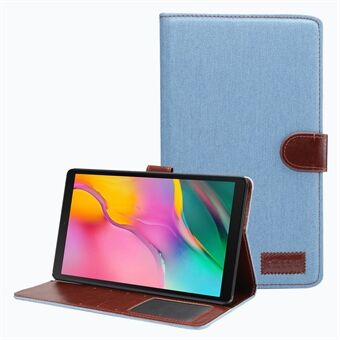 Durable Softable Jeans Cloth Skin Flip Leather Tablet Case Soft PU Back Cover for Samsung Galaxy Tab A7 Lite 8.7-inch SM-T220 (Wi-Fi)