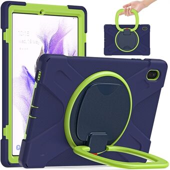 PC + Silicone Portable 360° Swiveling Kickstand Case for Samsung Galaxy Tab S7 FE T730/T735/T736B/T736N