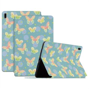 For Samsung Galaxy Tab S7 FE / Tab S7 Plus / Tab S8+ Shockproof Case Butterfly Printed PU Leather Tablet Cover Protective Stand Case with Auto Wake / Sleep