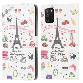 Pattern Printing Full Protection Stand Wallet Design Leather Phone Case for Samsung Galaxy A03s (166.5 x 75.98 x 9.14mm)