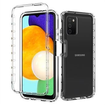 Detachable 2-in-1 Design Gradient Color Case Anti-scratch Side Anti-slip Clear TPU + PC Phone Cover for Samsung Galaxy A03s (166.5 x 75.98 x 9.14mm)