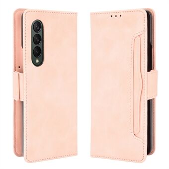 Shockproof Leather Cell Phone Cover Stand Case Shell with Multiple Card Slot for Samsung Galaxy Z Fold3 5G