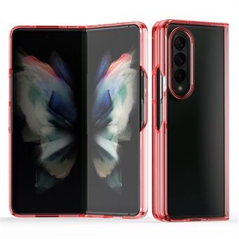 Foldable Anti-drop Scratch-resistant Light Slim TPU + Acrylic Phone Case Cover for Samsung Galaxy Z Fold3 5G - Red