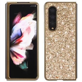 Glitter Sequins TPU Frame + PC Back Cover Electroplating Protective Phone Case for Samsung Galaxy Z Fold3 5G