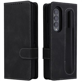 For Samsung Galaxy Z Fold3 5G Wallet Stand Megnetic Closure Detachable Folio Flip PU Leather Phone Case with Pen Holder