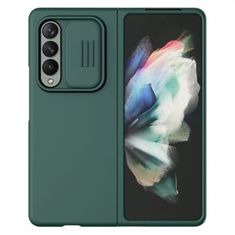 NILLKIN for Samsung Galaxy Z Fold3 5G Dual Layer Hybrid Hard PC Soft Silicone Shockproof Protective Case with Slide Camera Lens Cover