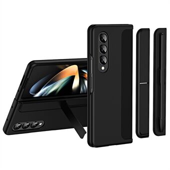 Anti-Fall Slim Phone Case for Samsung Galaxy Z Fold3 5G Shockproof Had PC Cover Protective Kickstand Case with Pencil / Pencil Holder