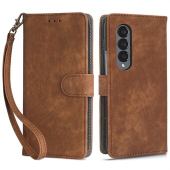 For Samsung Galaxy Z Fold3 5G Leather Phone Case RFID Blocking Wallet Stand Smartphone Cover with Strap