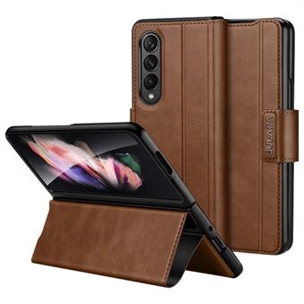 SULADA For Samsung Galaxy Z Fold3 5G PU Leather Folio Case Magnetic Clasp Stand Phone Cover