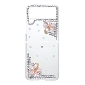 Flexible Folding Design Rhinestone Decoration PC + TPU Hybrid Cover Shell for Samsung Galaxy Z Flip3 5G