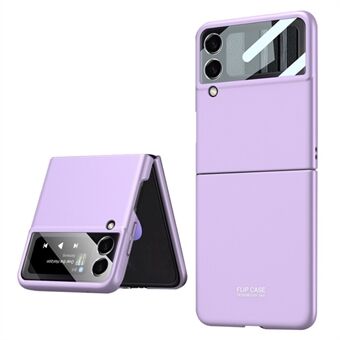 GKK Ultra-thin Hard PC Phone Flip Case Cover with Tempered Glass Back Screen Protector for Samsung Galaxy Z Flip3 5G