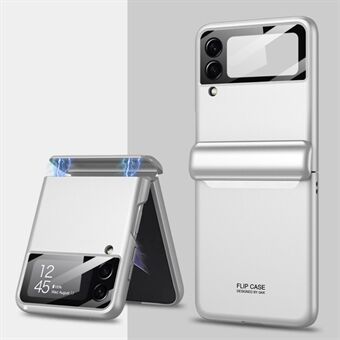 GKK Magnetic Absorption Hinge Hard PC Folding Case for Samsung Galaxy Z Flip3 5G Phone Cover with Built-in Tempered Glass Camera Lens Film