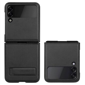 NILLKIN Qin Series for Samsung Galaxy Z Flip3 5G Kickstand PU Leather Coated PC Case Folding Phone Protective Cover