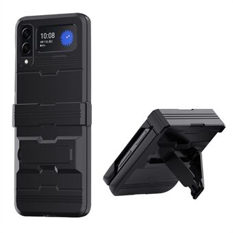 For Samsung Galaxy Z Flip3 5G Kickstand Function Hinged Design Phone Case Hard PC Anti-drop Rubberized Protector