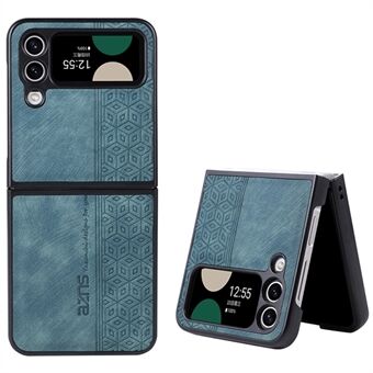 AZNS For Samsung Galaxy Z Flip3 5G Imprinted Pattern PU Leather Coated Folding PC Case Anti-scratch Cell Phone Cover