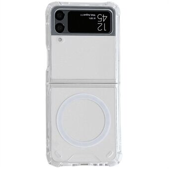 For Samsung Galaxy Z Flip3 5G Compatible with MagSafe Phone Case, Shock Absorbing TPU + Transparent PC Back Protective Cell Phone Cover