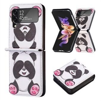 BF Pattern Printing Leather Series-1 for Samsung Galaxy Z Flip3 5G Phone Case PU Leather Hard PC Non-Slip Shockproof Cover