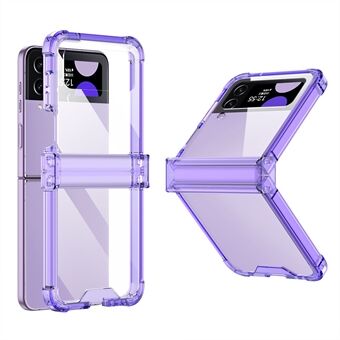 GKK For Samsung Galaxy Z Flip3 5G Hinge Protection Clear Phone Case Soft TPU Reinforced Corners Shockproof Anti-Drop Cover