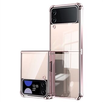 For Samsung Galaxy Z Flip3 5G Thicken Four Corner Drop-proof Cover Electroplating TPU Clear Phone Case