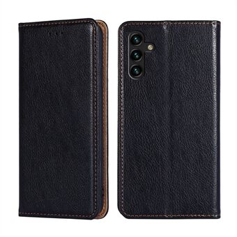 Solid Color Wallet Stand Auto-absorbed Leather Phone Case Shell for Samsung Galaxy A13 5G / A04s 4G (164.7 x 76.7 x 9.1 mm)