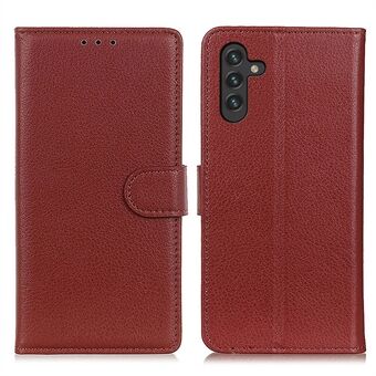 Classic Litchi Texture PU Leather Wallet Stand Full Protection Phone Cover Case for Samsung Galaxy A13 5G / A04s 4G (164.7 x 76.7 x 9.1 mm)