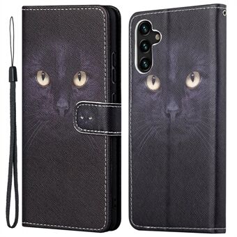 Pattern Printing Cross Texture Shockproof PU Leather Stand Phone Wallet Shell Case for Samsung Galaxy A13 5G / A04s 4G (164.7 x 76.7 x 9.1 mm)