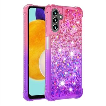 Glitter Quicksand Effect Gradient Color Soft TPU Clear Cute Phone Case for Samsung Galaxy A13 5G / A04s 4G (164.7 x 76.7 x 9.1 mm)