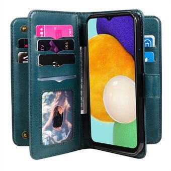 For Samsung Galaxy A13 5G / A04s 4G (164.7 x 76.7 x 9.1 mm) KT Multi-functional Series-1 10 Card Slots Design Foldable Stand Leather Phone Cover Well-protected Wallet Shell