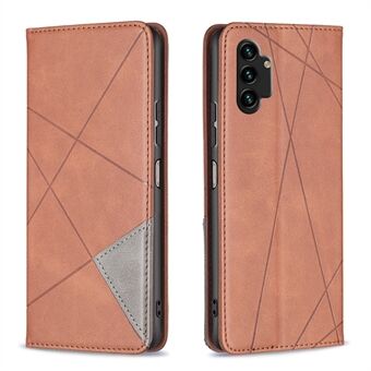 For Samsung Galaxy A13 4G / A13 5G / A04 4G (164.4 x 76.3 x 9.1 mm) Phone Case Imprinting Pattern Splicing Style Protective Cover Leather Mobile Phone Shell with Card Slots