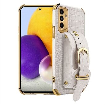 For Samsung Galaxy A13 5G / A04s 4G (164.7 x 76.7 x 9.1 mm) Smartphone Case Shell Crocodile Texture 6D Electroplating Precise Cutout PU Leather + TPU Phone Case