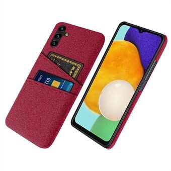 For Samsung Galaxy A13 5G Cloth Texture PC Phone Case Cover with Dual Card Slots