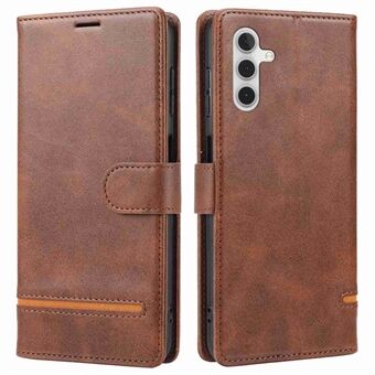 For Samsung Galaxy A13 5G / A04s 4G (164.7 x 76.7 x 9.1 mm) Wear-resistant Anti-drop Splicing Leather Case Wallet Stand Magnetic Clasp Shell