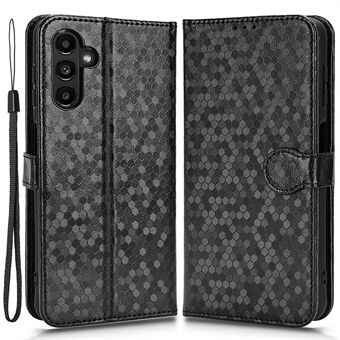 For Samsung Galaxy A13 5G / A04s 4G (164.7 x 76.7 x 9.1 mm) Folio Flip PU Leather Case Dot Pattern Imprinted Phone Stand Wallet Protective Cover