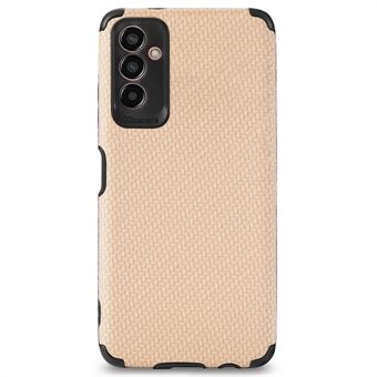 For Samsung Galaxy A13 5G / A04s 4G (164.7 x 76.7 x 9.1 mm) Carbon Fiber Texture PU Leather Coating Case Anti-Scratch TPU Lens Protection Cover