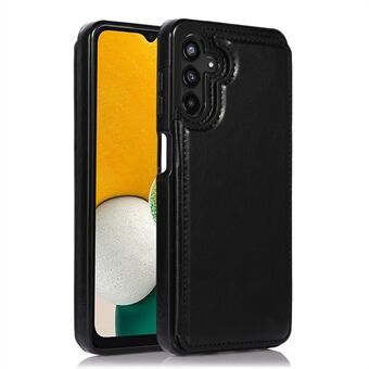 For Samsung Galaxy A13 5G Dual Magnetic Buttons Card Slots Kickstand Cover Leather Coated TPU Phone Case