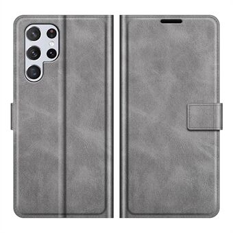 Impact Buffer PU Leather Wallet Folio Flip Case Stand Magnetic Shockproof TPU Inner Shell for Samsung Galaxy S22 Ultra 5G