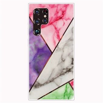 Marble Series Style B Marble Pattern Anti-scratch TPU Protective Phone Cover Case for Samsung Galaxy S22 Ultra 5G