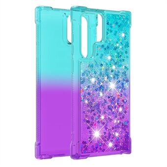 Gradient Quicksand Series Liquid Flowing Sparkle Scratch-resistant Soft TPU Phone Cover for Samsung Galaxy S22 Ultra 5G