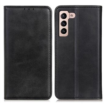 All-Inclusive Auto-absorbed Split Leather Phone Cover with Wallet and Stand for Samsung Galaxy S22 5G