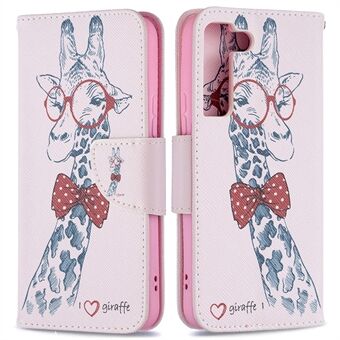 Stylish Pattern Printing PU Leather Wallet Case Stand Magnetic Closure Flip Cover for Samsung Galaxy S22 5G