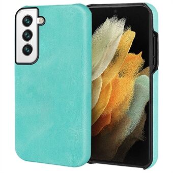 PU Leather Coated Hard PC Non-Slip Grip Protective Phone Shell for Samsung Galaxy S22 5G