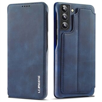 LC.IMEEKE Card Slot PU Leather + PC Full Protection Stand Phone Case Shell for Samsung Galaxy S22 5G