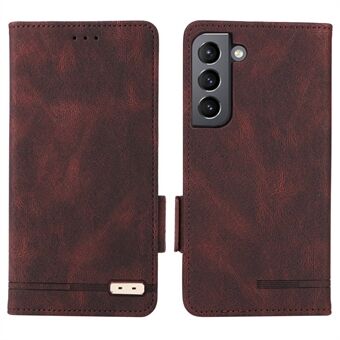 For Samsung Galaxy S22 5G Hardware Design Stand Wallet PU Leather Magnetic Clasp Phone Case Cover