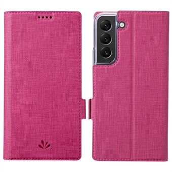 VILI K Series PU Leather Case for Samsung Galaxy S22 5G, Stand Wallet Full Protection Phone Cover